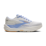Brooks Ghost Max 3 women's running shoe in coconut, blue heron, and orange colorway