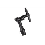Black alloy bike chain cutter tool with handle and cutting mechanism