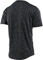 Troy Lee Designs Flowline short sleeve jersey in Stations Heather Black/Yellow colorway back view