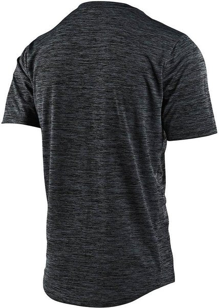 Troy Lee Designs Flowline short sleeve jersey in Stations Heather Black/Yellow colorway back view