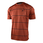 Troy Lee Designs Flowline Short Sleeve Jersey in Revert Rust colorway with black stripes