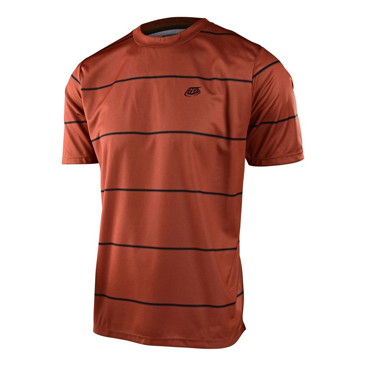 Troy Lee Designs Flowline Short Sleeve Jersey in Revert Rust colorway with black stripes