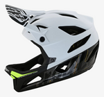 Troy Lee Designs Stage MIPS Helmet in Signature White with black chin guard