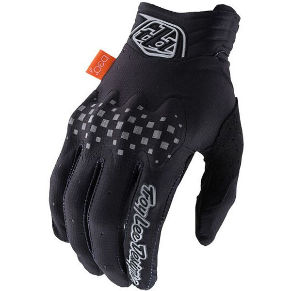 Troy Lee Designs Gambit Gloves in Tarmac black with checkered palm grip pattern