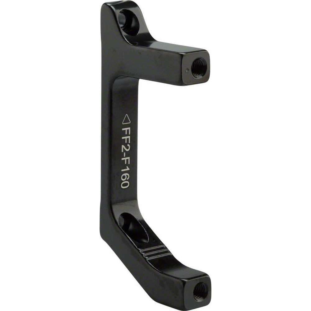 TRP FF2-F160 front flat mount to post mount disc brake caliper adapter in black