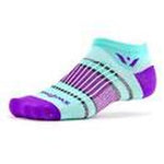 Swiftwick Aspire Zero Socks - Stripe Mint/Purple