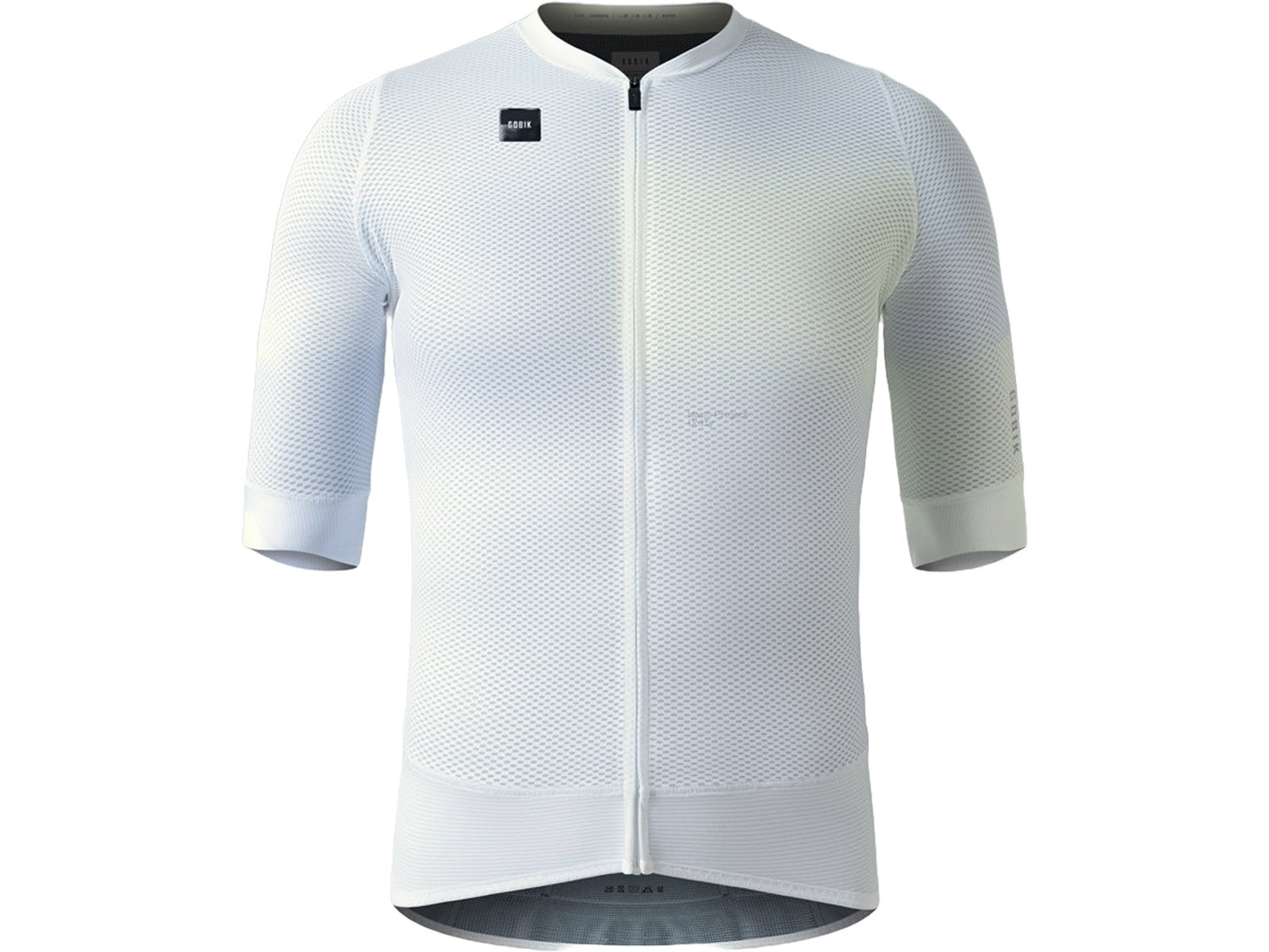 Gobik Carrera 2.0 Short Sleeve Jersey in Aspen white colorway with mesh fabric