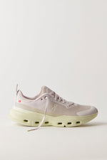 On Cloudpulse Next women's running sneakers in silver and honeydew colorway