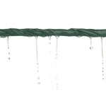 Sea to Summit Drylite Towel in sage green showing water-resistant performance with water droplets