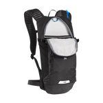 Camelbak Lobo 9 black hydration backpack with open main compartment showing interior