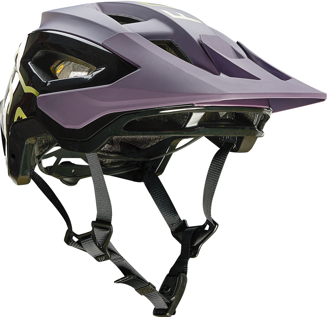 Fox Racing Speedframe Pro mountain bike helmet in dark purple and black colorway