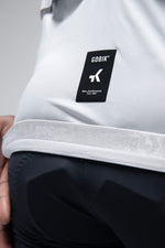 Gobik Vector 2.0 vest in white Athena colorway with black brand label detail