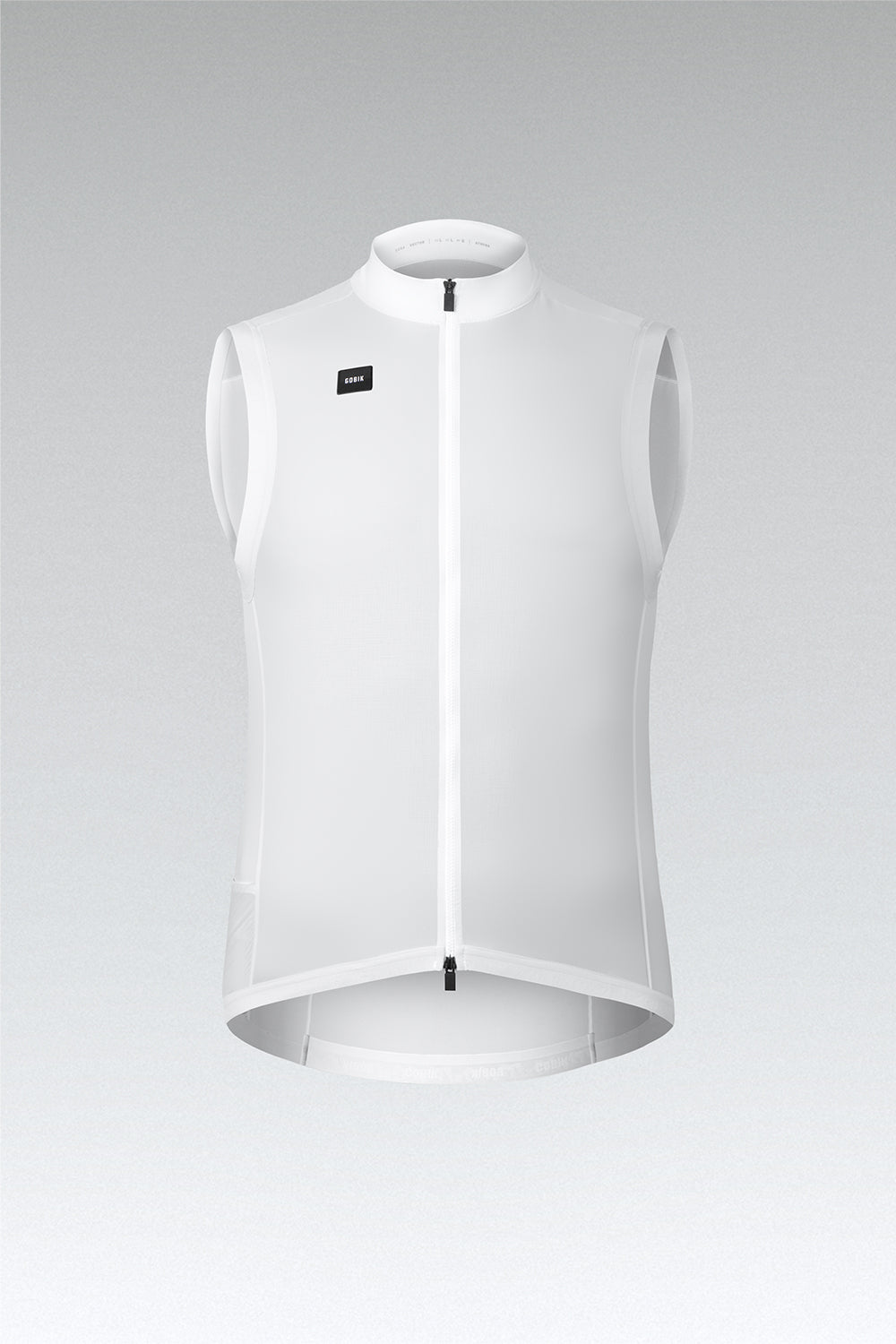 Gobik Vector 2.0 Men's Vest in Athena white colorway with full zip closure
