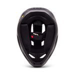 Fox Racing Youth Rampage Mountain Bike Helmet in matte black showing interior padding and ventilation