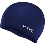 TYR Wrinkle Free Silicone Adult Cap - Navy