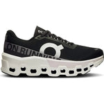 On Cloudmonster 2 running shoes in black with distinctive white CloudTec sole