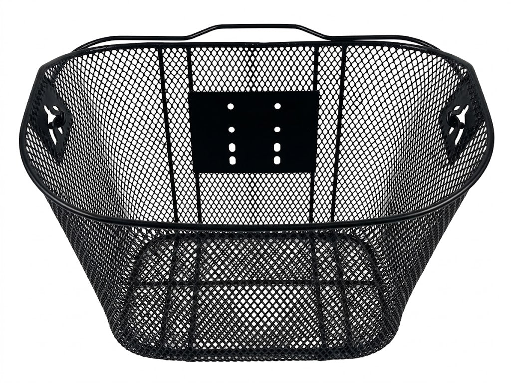 Ven2 Black Metal Bike Basket – Durable Bicycle Front Basket