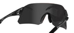 Tifosi Rail BlackOut interchangeable sunglasses with dark wraparound lens on white background