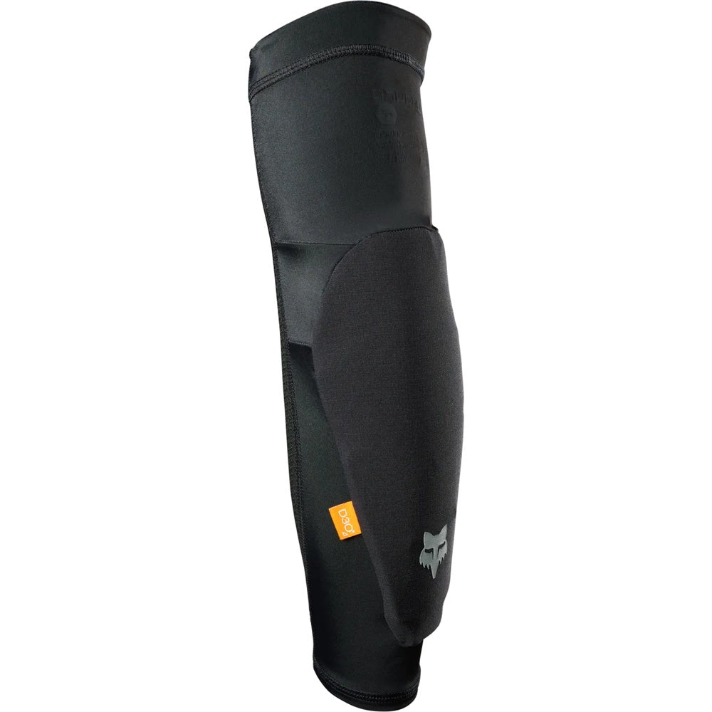 Fox Racing black elbow guard with D3O protection and Fox logo