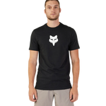 Fox Racing Legacy black t-shirt with white fox head logo on chest