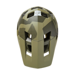 Fox Racing Dropframe Pro mountain bike helmet in olive green camouflage pattern