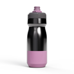 Camelbak Podium Steel 18oz bike bottle in petal pink and black