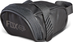 Fox Racing small black seat bag with velcro straps and Fox logo