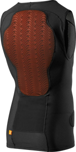 Fox Racing Baseframe Pro sleeveless chest guard in black with orange protective back panel
