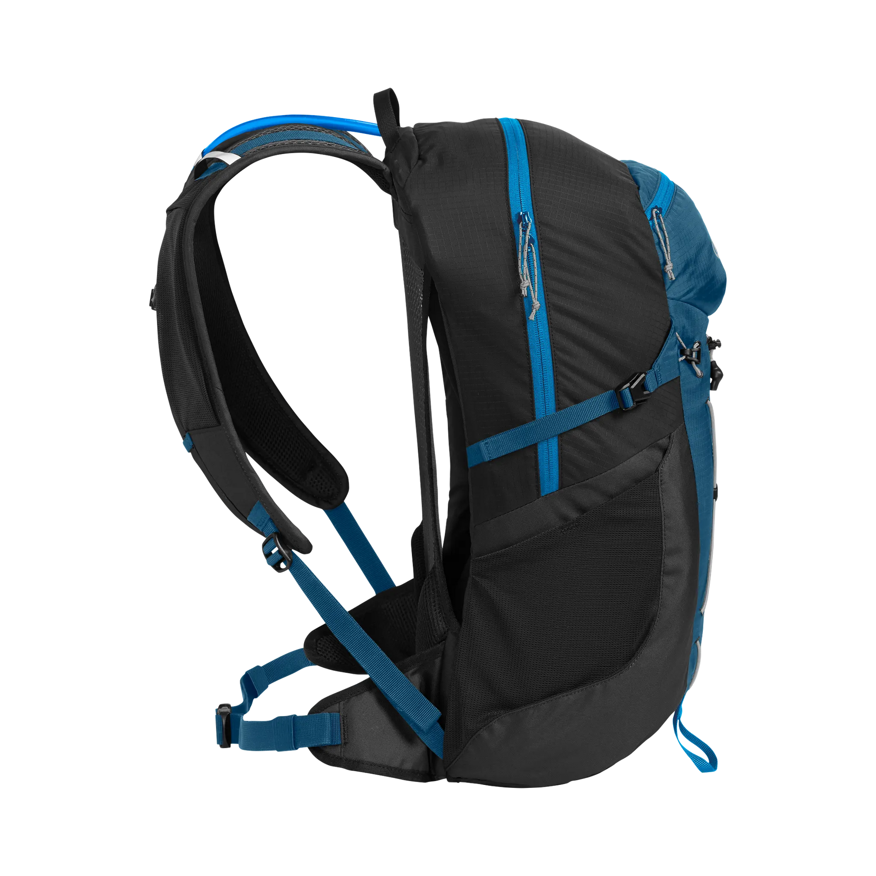 CamelBak hiking backpack with hydration system in blue and black colorway