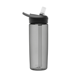 CamelBak eddy+ water bottle in charcoal gray with black flip-top cap