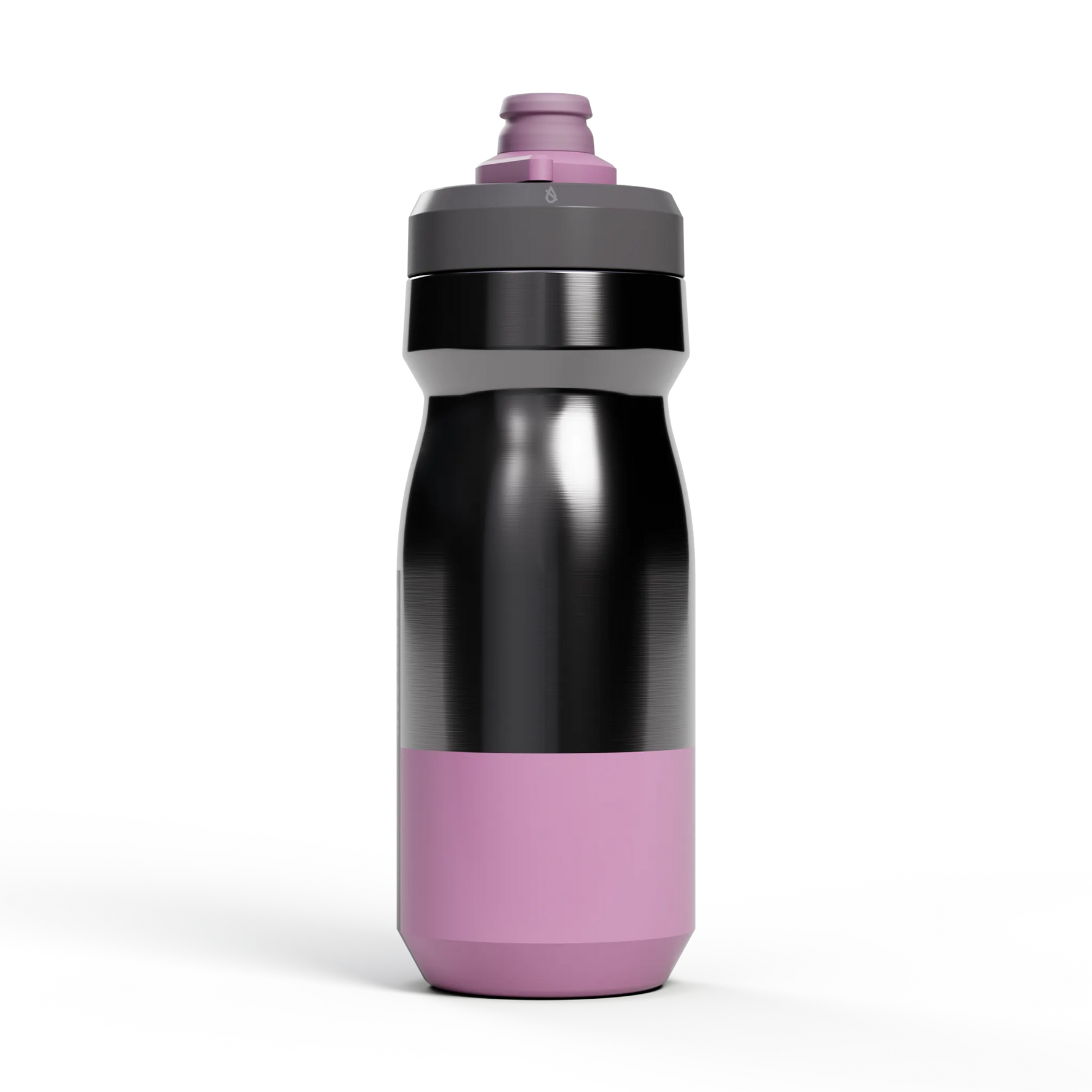 Camelbak Podium Steel bike bottle with black stainless body and pink accents