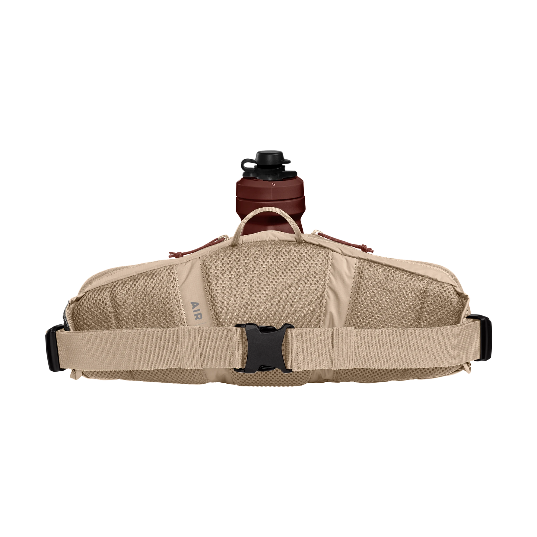 CamelBak waist pack with water bottle in tan color on white background
