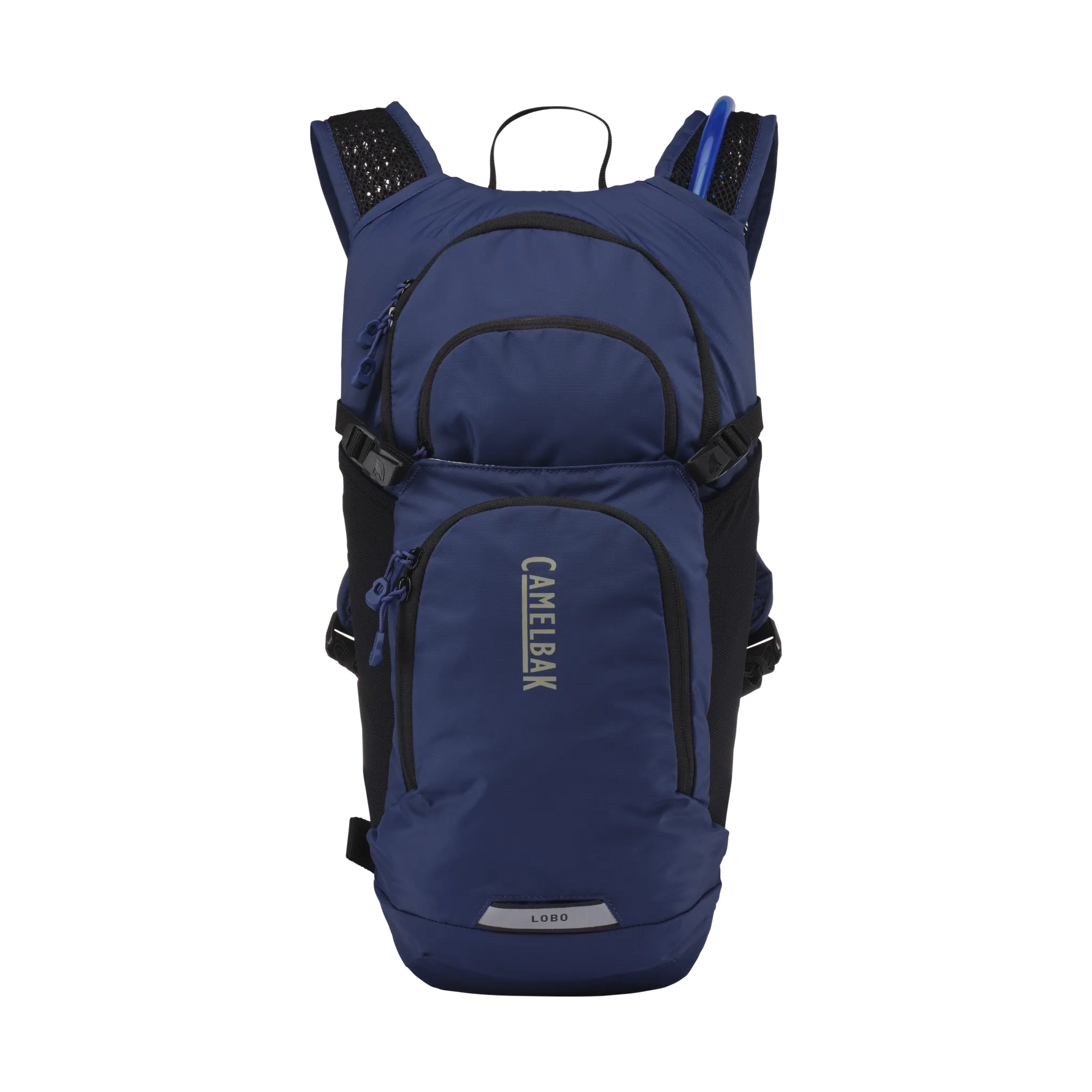 CamelBak Lobo hydration backpack in blue and black with multiple compartments