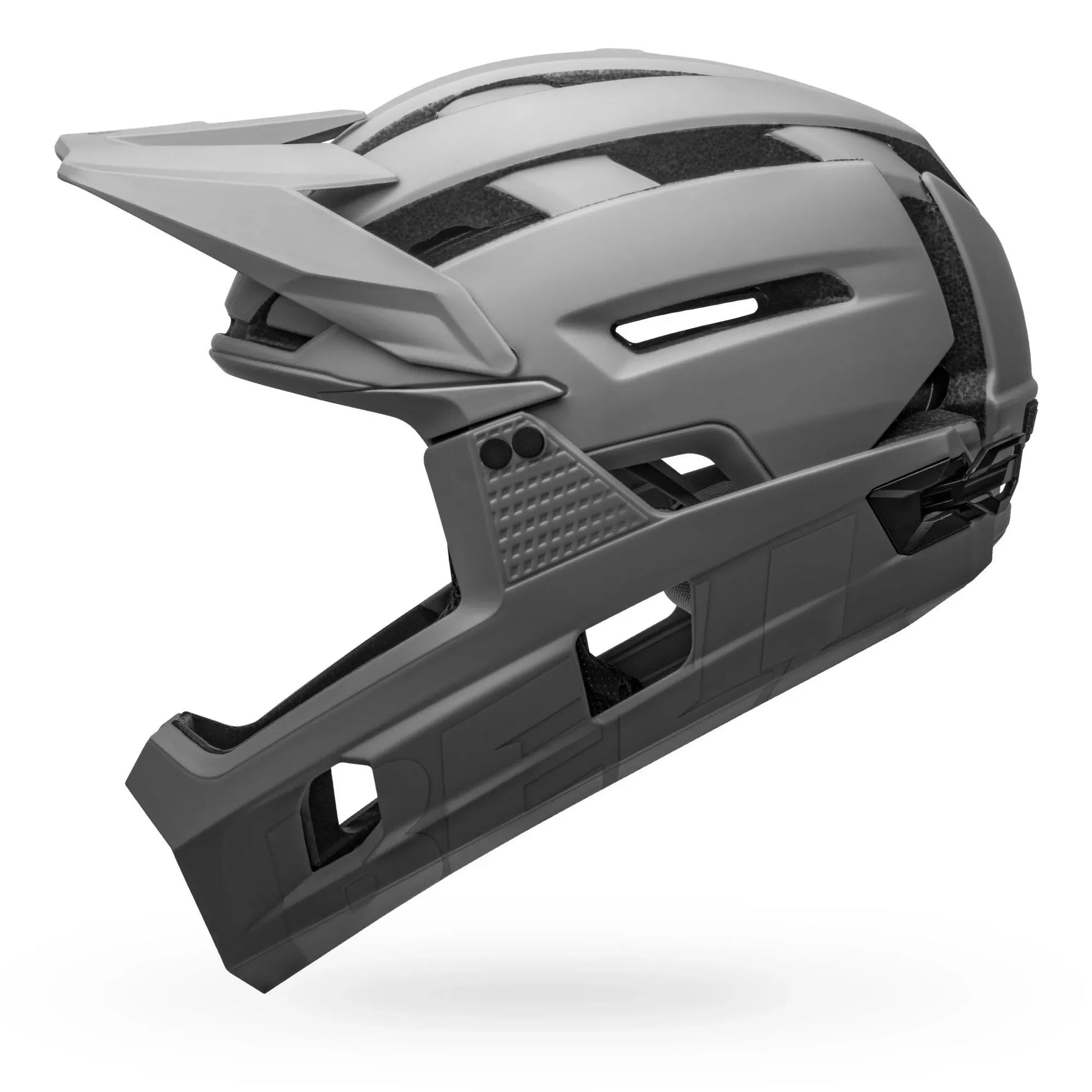 Bell Super Air R MIPS mountain bike helmet in gray with removable chin guard