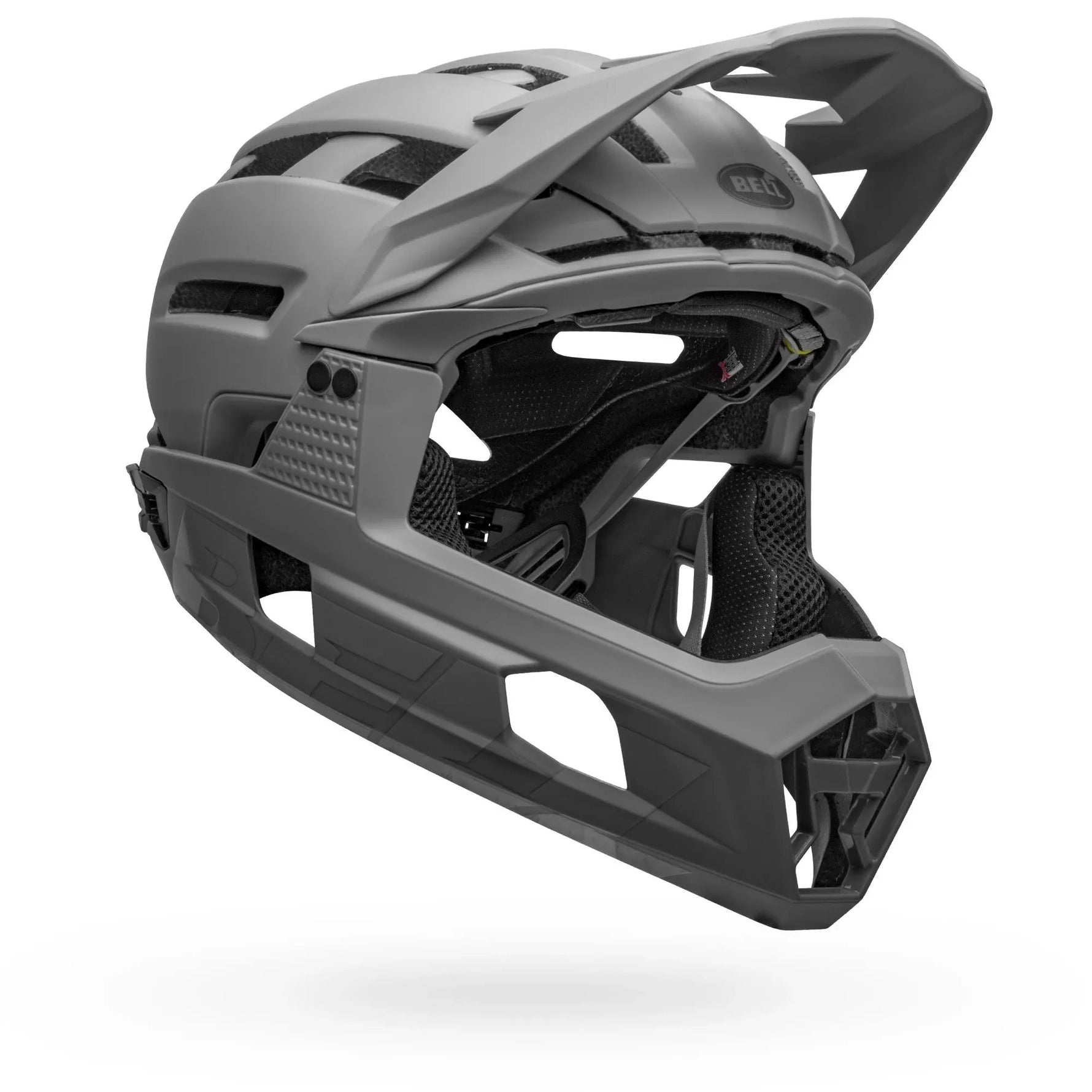 Bell Super Air R MIPS mountain bike helmet in gray with removable chin guard