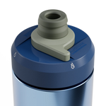 Camelbak Podium Steel water bottle with blue cap and stainless steel body