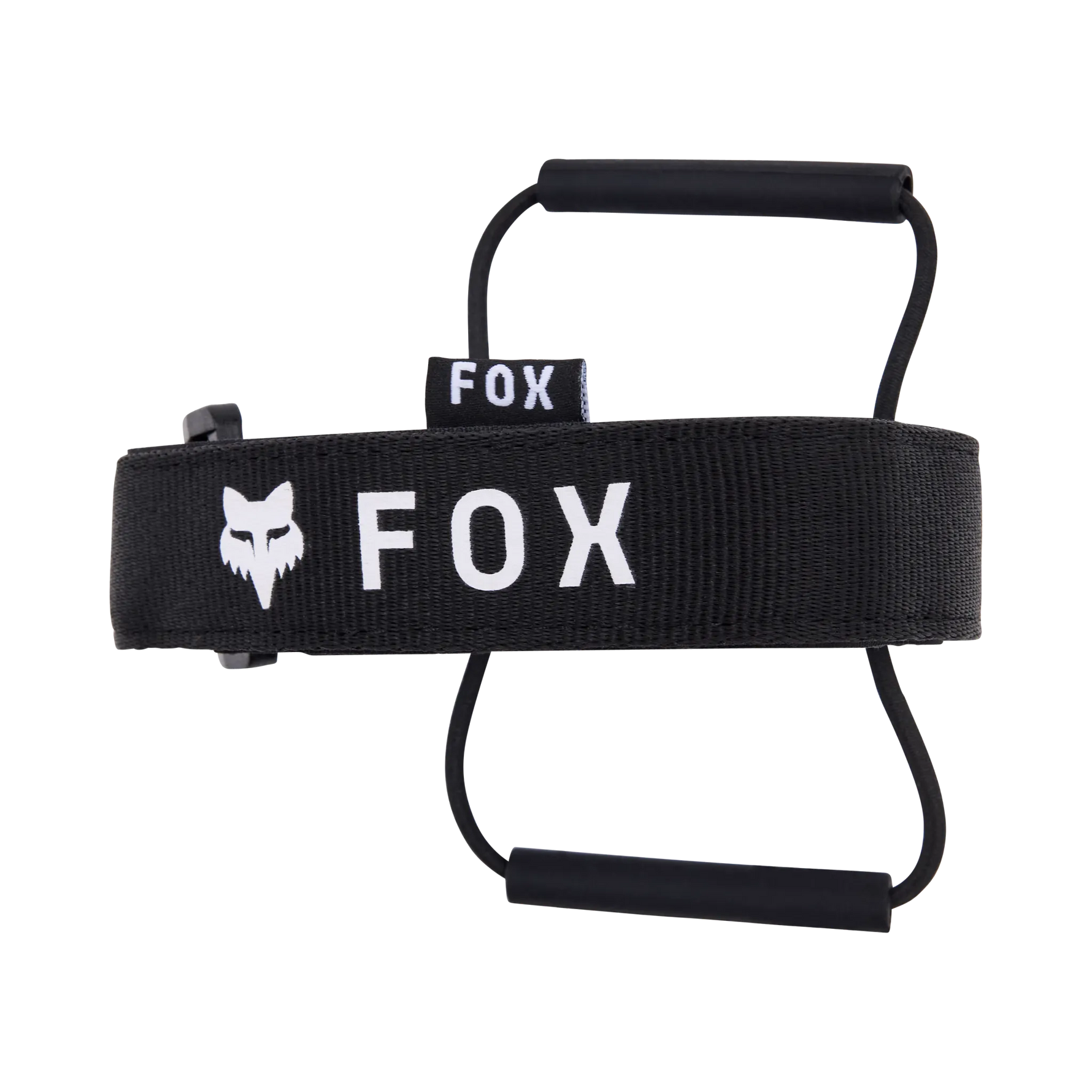 Black Fox Racing enduro strap with white logo and text