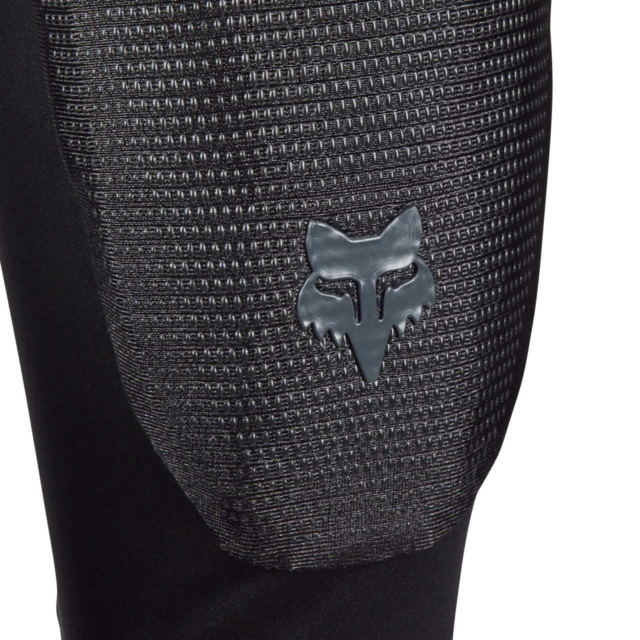 Fox Racing Launch Elite elbow pad in black with textured fabric and Fox logo