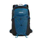 Camelbak Fourteener 24 hiking backpack in blue and black colorway on white background