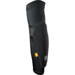 Fox Racing Enduro elbow sleeve in black with fox logo and orange label
