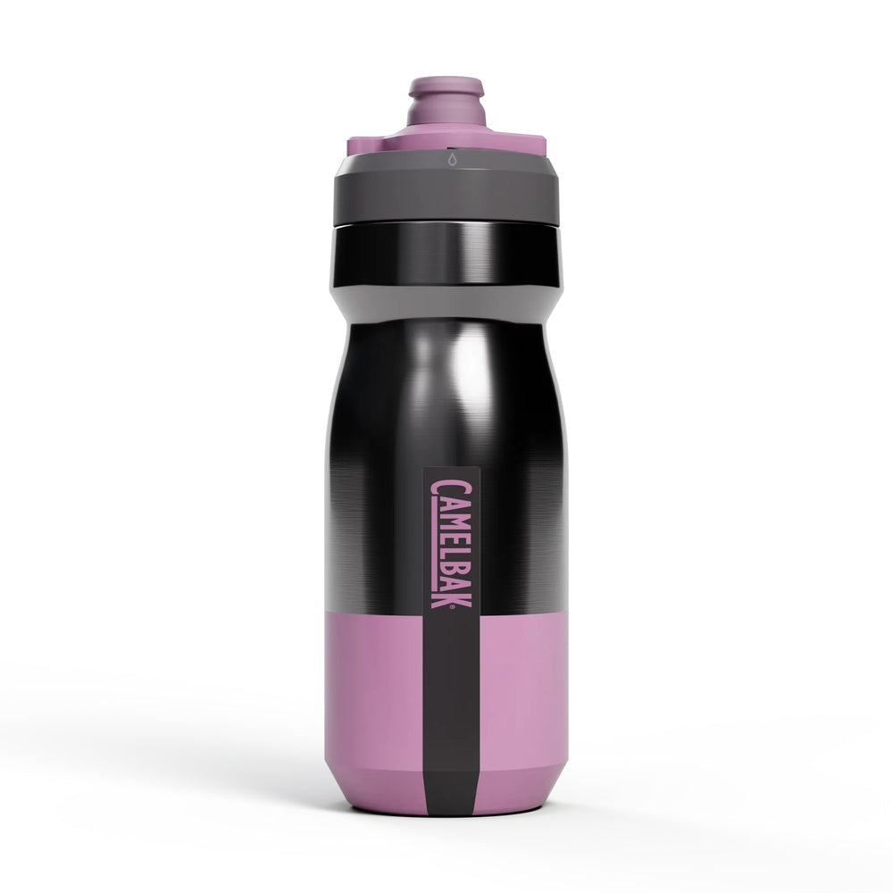 CamelBak Podium Steel 18oz bike bottle in violet and black colorway