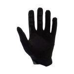 Fox Racing Defend mountain bike glove in black showing palm side with grip pattern