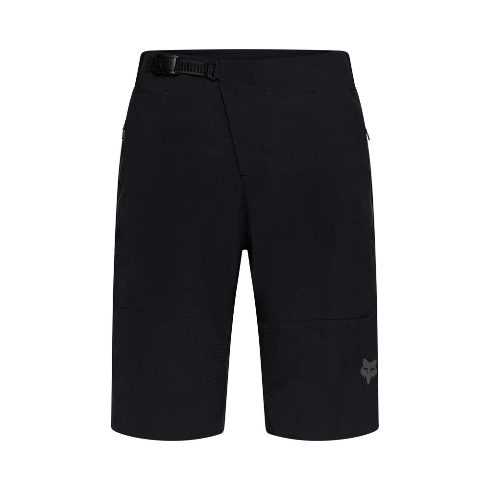Fox Racing Flexair black mountain bike shorts with belt and logo