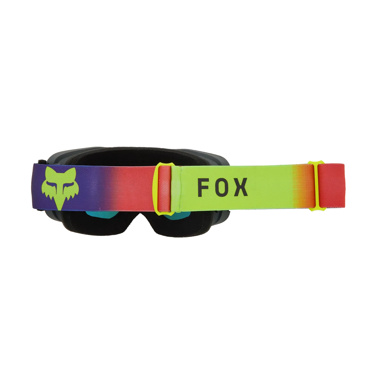 Fox Racing youth motocross goggles with rainbow gradient strap and fox logo