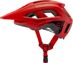 Fox Racing Mainframe Trvrs mountain bike helmet in fluorescent red with visor
