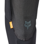 Fox Racing Launch Elite knee/shin pad in black with textured fabric and Fox logo