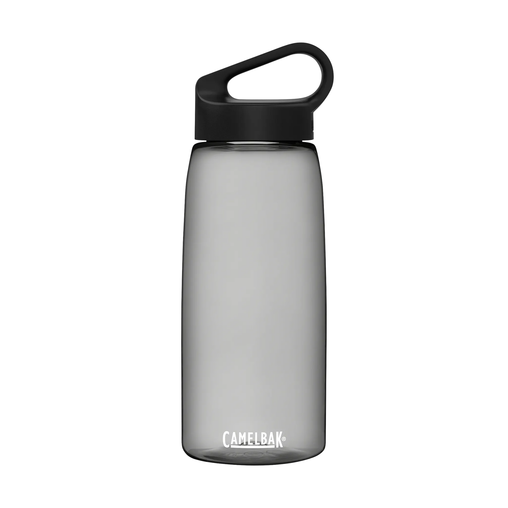 CamelBak Carry Cap water bottle in charcoal gray with black handle cap