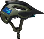 Fox Racing Speedframe Pro mountain bike helmet in eucalyptus green with blue logo