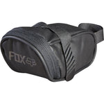 Fox Racing small black seat bag with velcro straps and Fox logo