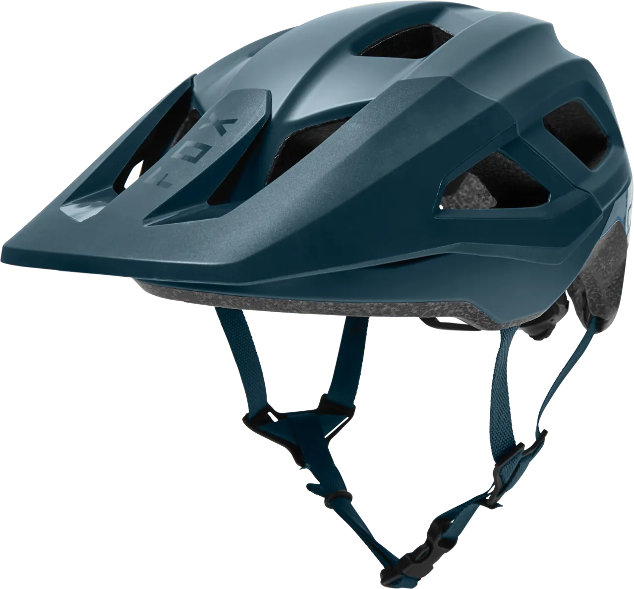 Fox Racing Youth Mainframe mountain bike helmet in slate blue with ventilation